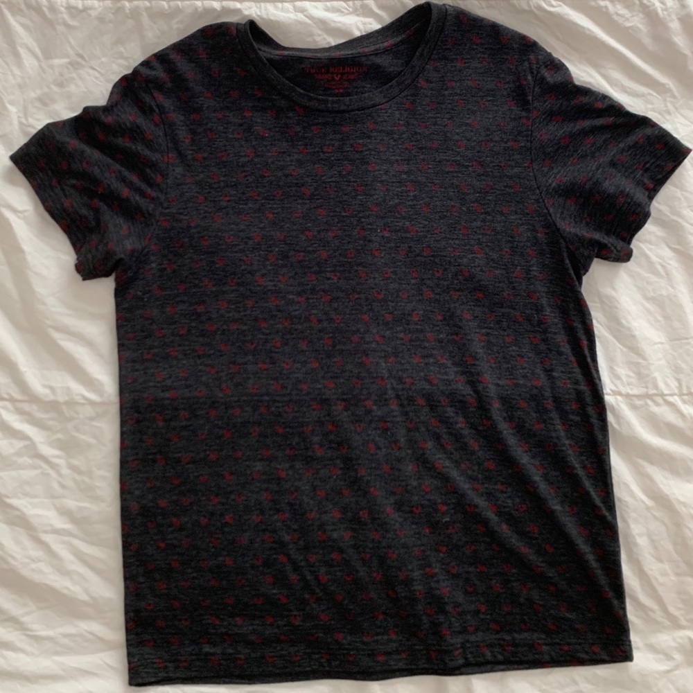 True Religion logo print all over T-shirt